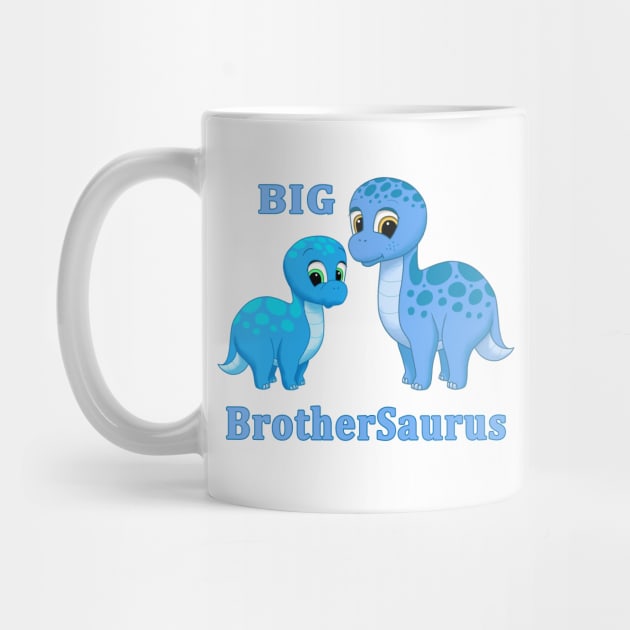 Cute Blue Brontosaurus Big Brother Dinosaur by csforest